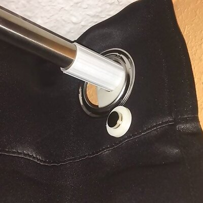 Cloth curtain bar holder with magnetic end