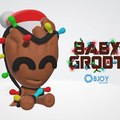 Christmas Baby Groot  by Objoy Creation