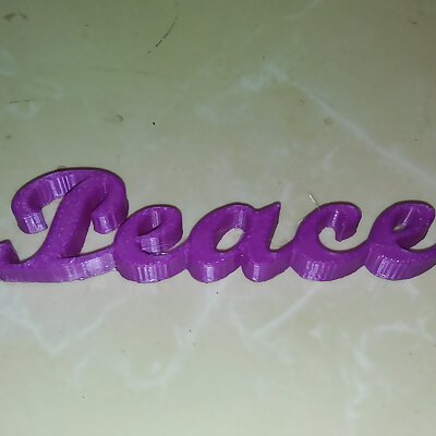 Peace Script Ornament