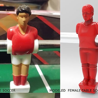 Female table soccer figurine