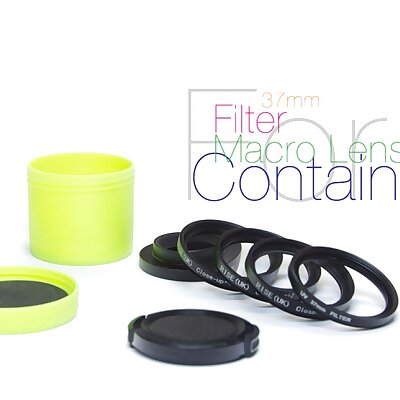 Container for lens and filters