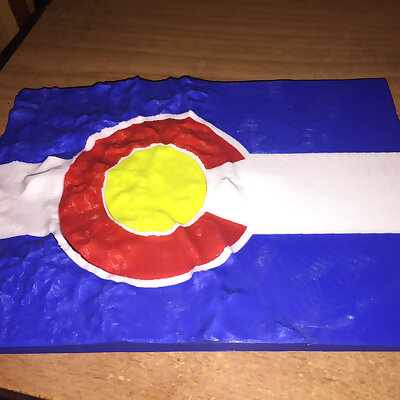 Terrain map Colorado flag