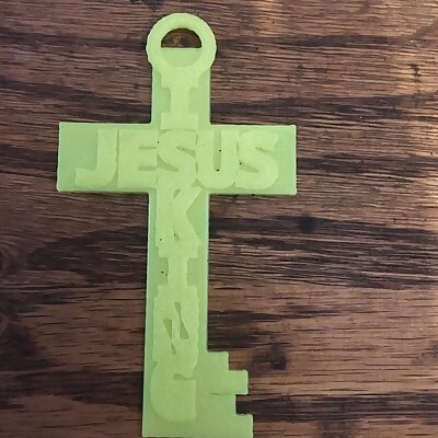 Jesus Is KING Key necklace pendant