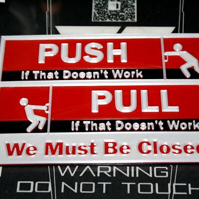 Push  Pull  Closed Door Signs for the Directionally Challenged