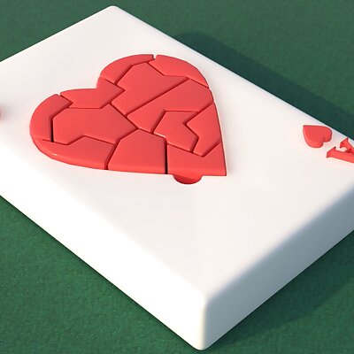 Poker Ace of hearts card Puzzle