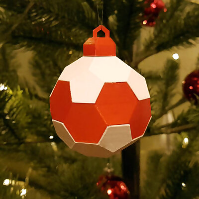 Truncated Icosahedron Christmas Ornament