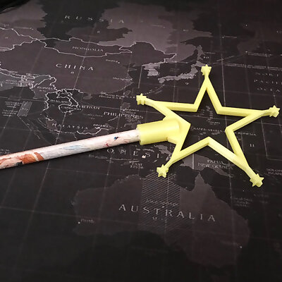 magic wand star pencil topper