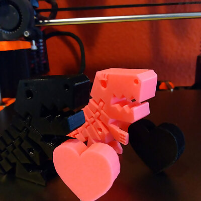 Flexi and Flexina Rex with Valentines Day Heart