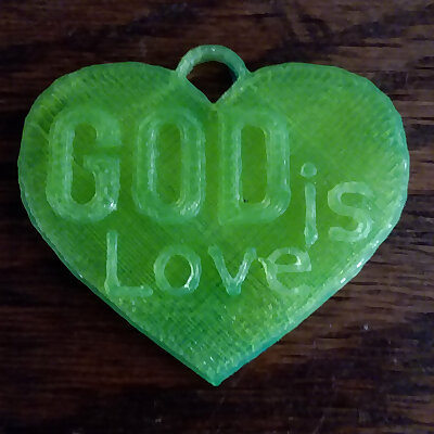 GOD is Love Heart Pendant