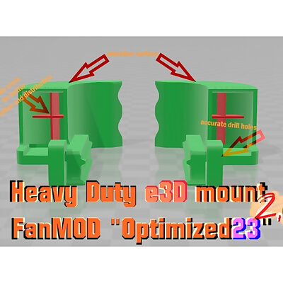 Heavy Duty e3D mount  FanMOD Optimized23
