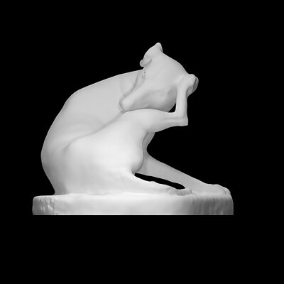 Statuette of a crouching dog