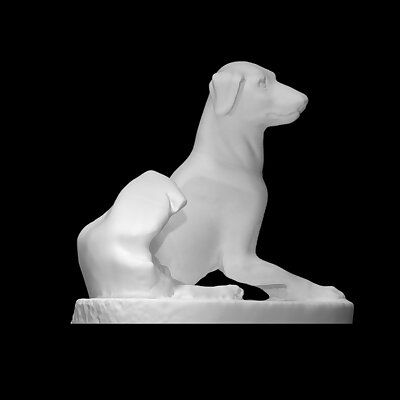 Statuette of a seated dog