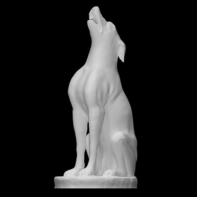 Statuette of a howling dog