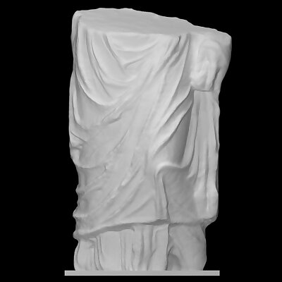 A fragment of a draped woman