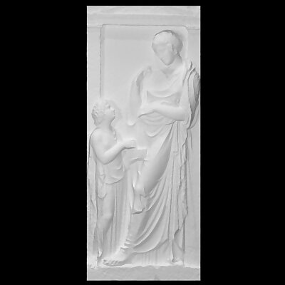 Marble grave stele of a young woman