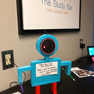 Alexa Echo Dot Robot with whiteboard and pen holder