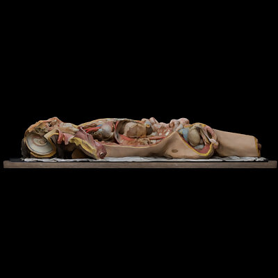 Wax model of a prepared corpse
