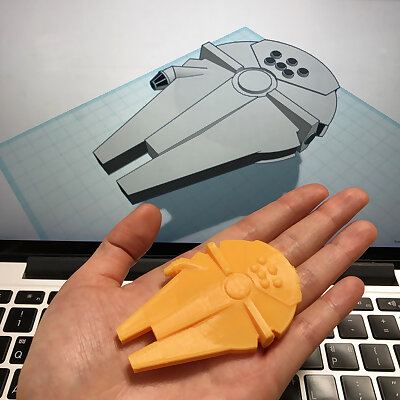 Simple Millennium Falcon with Tinkercad