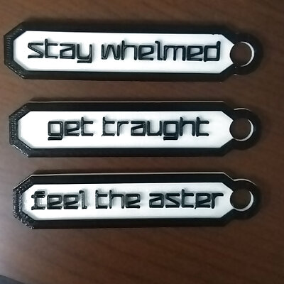 Stay WhelmedGet TraughtFeel the Aster Keychains  Young Justice