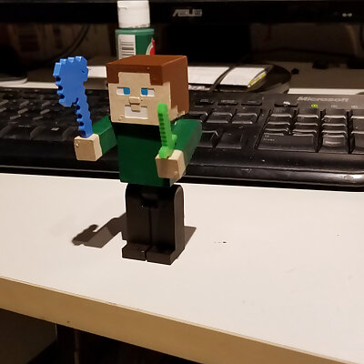 Minecraft Steve with builtin joint