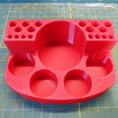 Brush cup and Tamiya 10ml acrylic paint holder for scale modelers