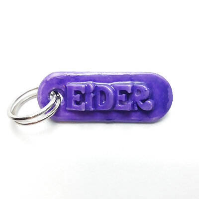 EIDER Personalized keychain embossed letters
