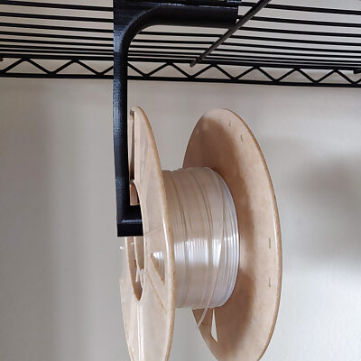 Filament Spool Holder for Wire Shelf