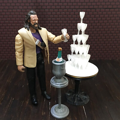 Champagne Bucket and Stand 118 scale