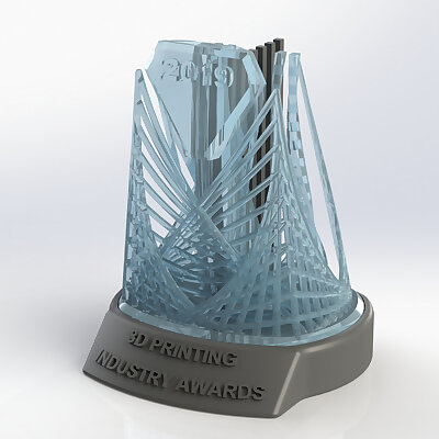Trophy for 3D printing industry awards 2019