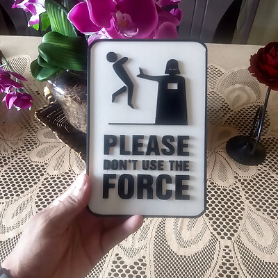 Decoration Plate  Dont use the force