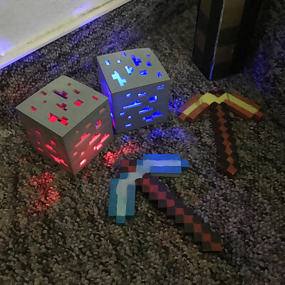 Minecraft Ore LED lamp