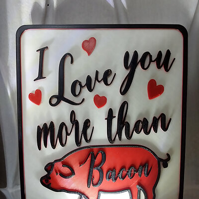 Plate  I Love you more than Bacon