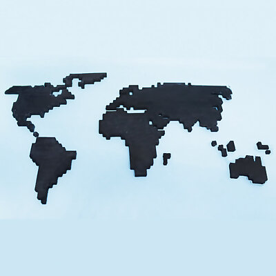 Pixelated World Map