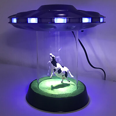 UFO Abduction Lamp with blinking lights