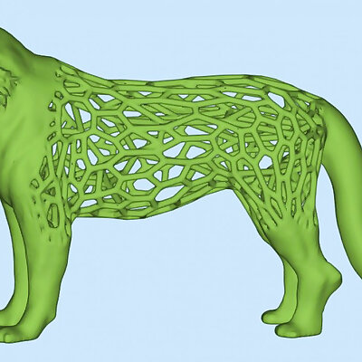 tiger with voronoi structure