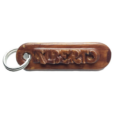 ALBERTO Personalized keychain embossed letters