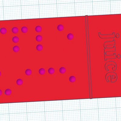 Braille Juice Box Label