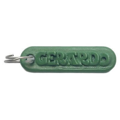 GERARDO Personalized keychain embossed letters