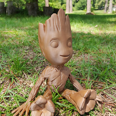 Sitting Smiling Baby Groot Smoothed solidified reinforced