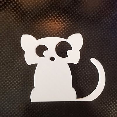 Cat stencil with inverse allowing you to paint the inside or outside!