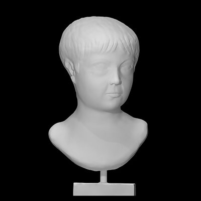 Marble portrait bust of a boy