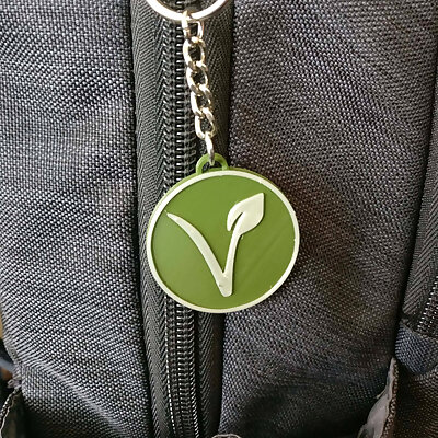VeganVegetarian logo Keychain