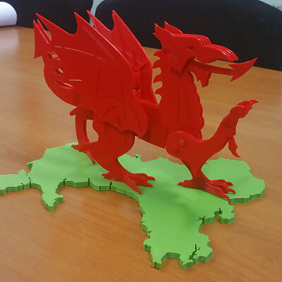 Welsh Dragon Statue  Scale Model
