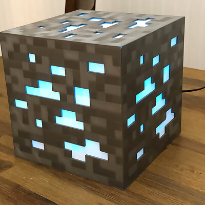 8Bit Minecraft Diamond Ore Lamp  Siri Enabled