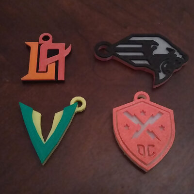 XFL Team Logo Keychains  Set 1