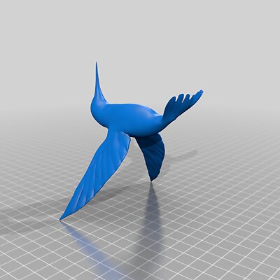 Hummingbird ornament split model
