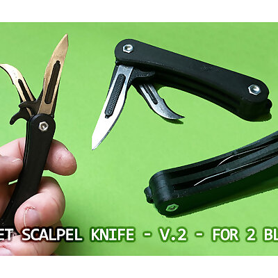 Pocket scalpel knife  folding scalpel knife  v2  for two blades