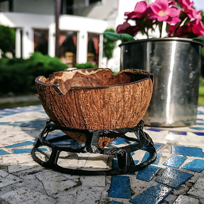 Coconut ashtray stand