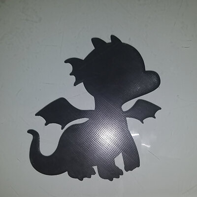 Baby Dragon Silhouette and Stencil