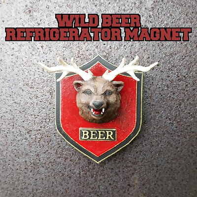 WILD BEER fridge magnet or wall mount
